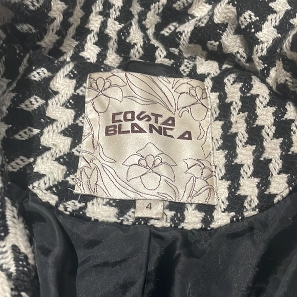 Costa Blanca Houndstooth Wool Blend Coat - Picture 3 of 6